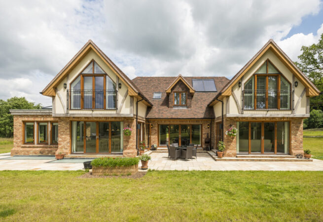 traditional style timber frame home
