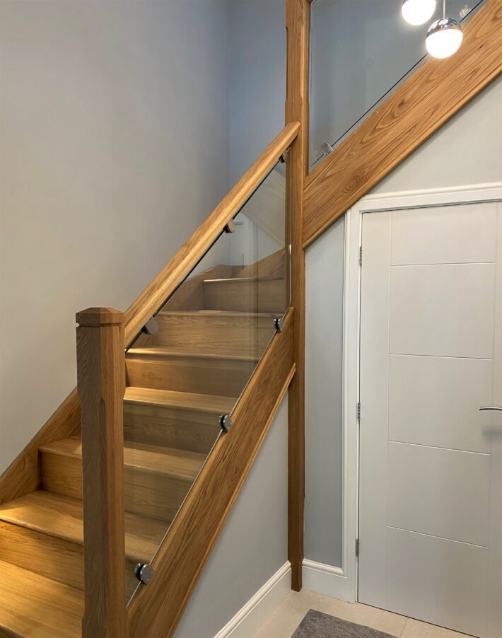 Wood and Glass Staircase