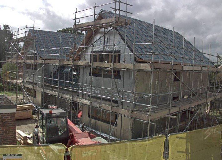 Counter battens have been fixed to the roof ready for tile battening to start next week for the roof tiling to commence