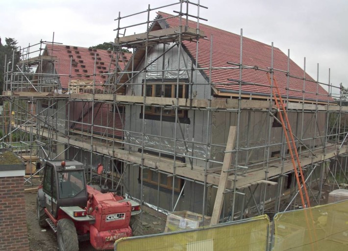 Small piles of tiles are made to start with and then are added to gradually.